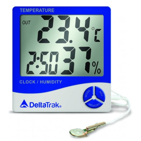 Thermomètre Hygromètre Numérique Digital Température Humidité Max/Min Heure
